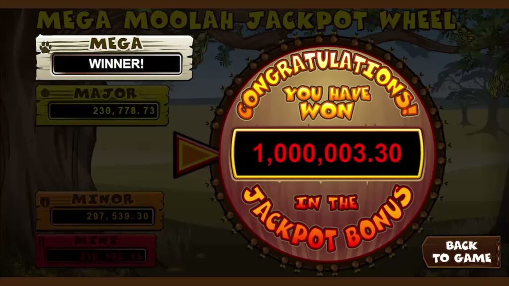 Mega Moolah skärmbild